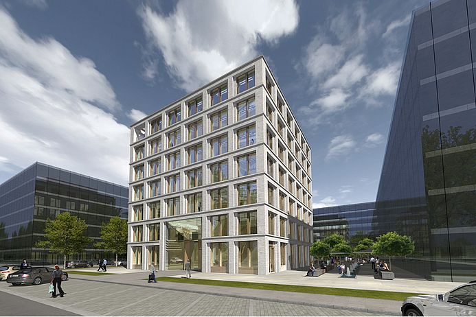 So oder so ähnlich wird das medico-Haus im Frankfurter Ostend aussehen. Wichtig ist, was innen passiert. (Bild: Tektonik Architekten)