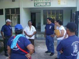 Die Gesundheitsbrigade vor Ort