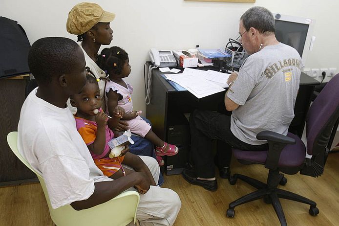 Arzttermin in der Offenen Klinik. Foto: PHR-IL.
