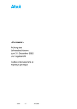 Testat der Wirtschaftsprüfungsgesellschaft vom 31.05.2022