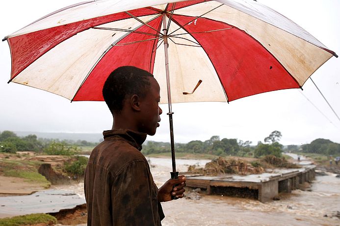 In Chimanimani, Simbabwe nach dem Zyklon Idai