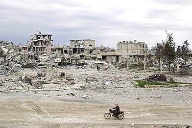 Zerstörungen in der nordsyrischen Stadt Kobanê.