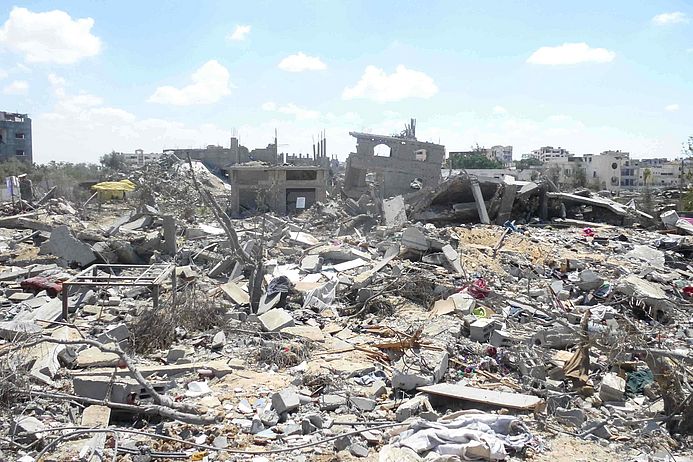 Destruction in Shuja'iyah, Gaza