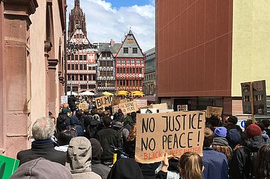 Demonstration gegen Rassismus und Polizeigewalt, Frankfurt Juni 2020