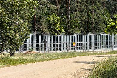 Der Grenzzaun zwischen Polen und Belarus