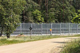 Der Grenzzaun zwischen Polen und Belarus