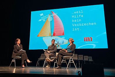 Veranstaltung zum Fonds für Bewegungsfreiheit, HAU Hebbel am Ufer, Berlin, 03.04.2025