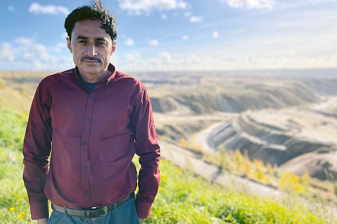 Abdul Hafeez Khoso, einer der pakistanischen Bauern der Klimaklage vor der Kohlegrube Garzweiler