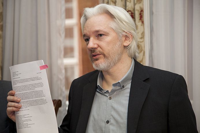 Julian Assange 2014. Foto: David G Silvers. Cancillería del Ecuador, CC BY-SA 2.0