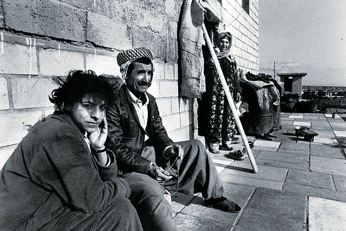 Kurdische Rückkehrer in einer Übergangssiedlung, Sulaimania, 1992
