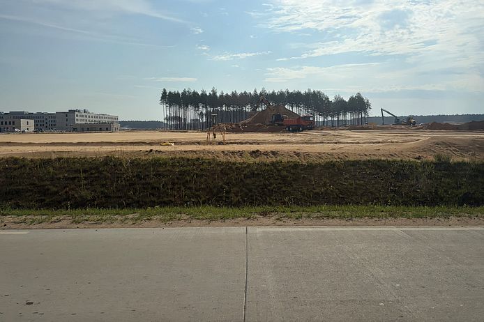 Eine Baustelle in Litauen, bald Sitz der Bundeswehr.