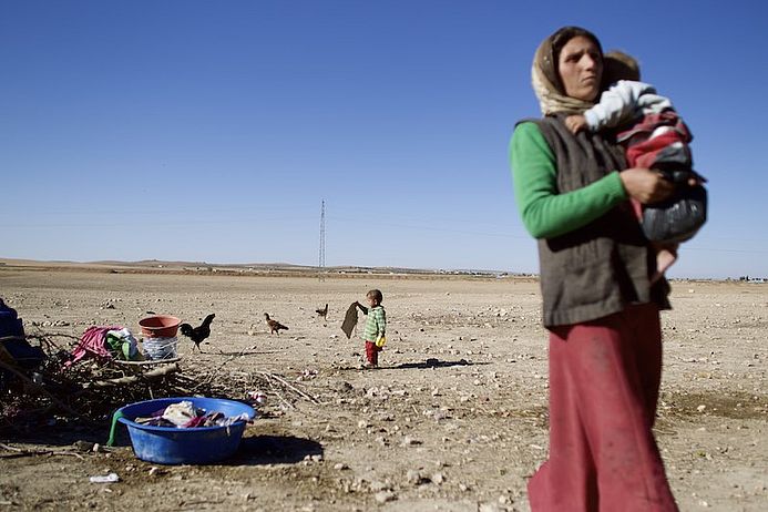 Mehrere Zehntausend Menschen sind aus Kobanê geflohen.