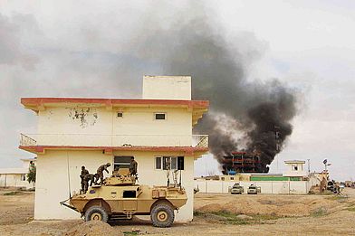 Gepanzertes Fahrzeug in Afghanistan.