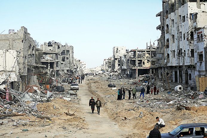 Rückkehrer in Rafah, Gaza, Januar 2025