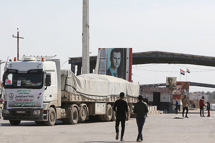Lieferung Hilfsgüter irakisch-syrische Grenze