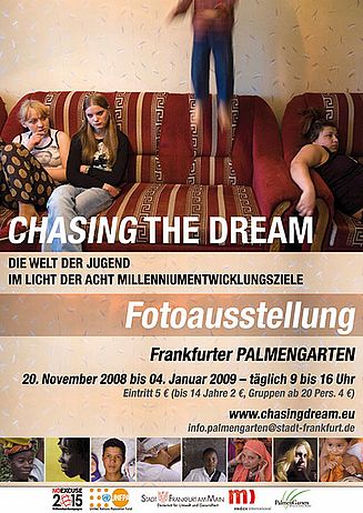 Fotoausstellung im Frankfurter Palmengarten, 20.11.08-04.01.09. Die Welt der Jugend im Licht der acht Milleniumsentwicklungsziele.