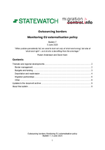 Outsourcing Borders #07 Bulletin 07: Outsourcing Borders Monitoring EU externalisation policy