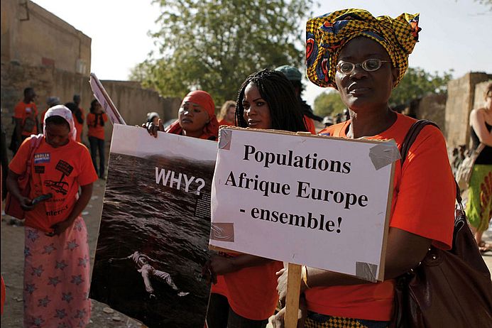 Manifestación de la AME en Mali