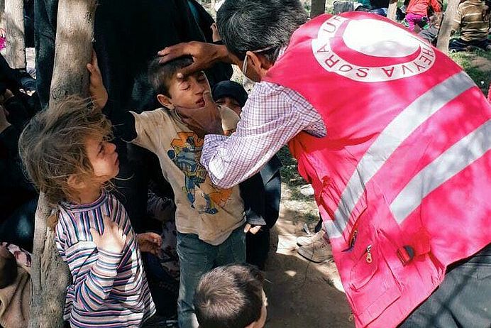 Geflüchtete aus Rakka in Rojava