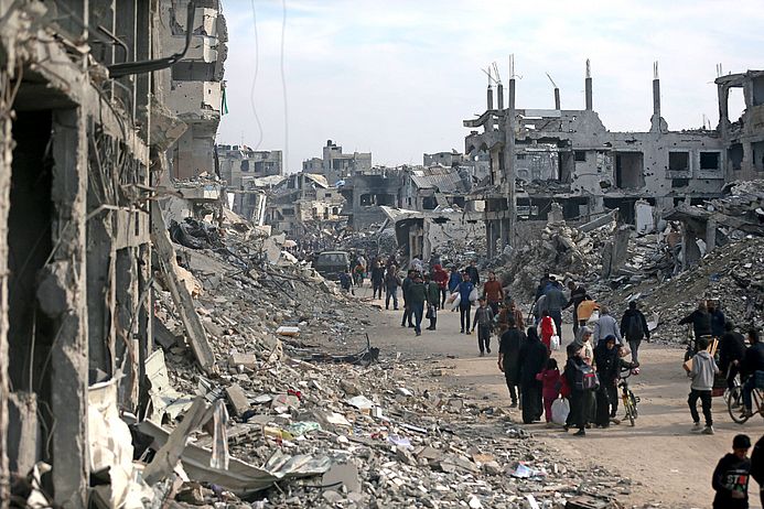 Shuja‘iyya im Osten von Gaza-Stadt während der kurzen Waffenruhe Anfang 2025