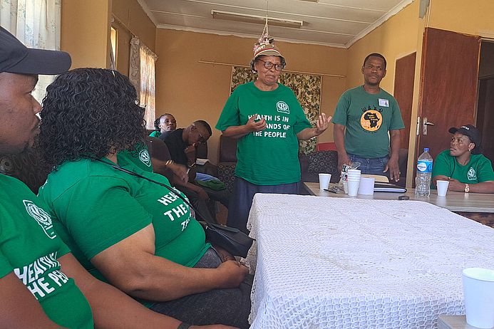 medico-Partner:innen bei Schulungen für Gesundheitsaktivist:innen in Südafrika