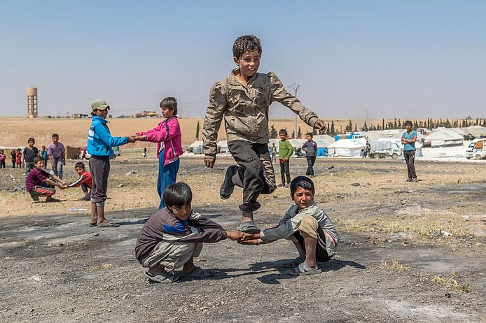 Geflüchtete aus Rakka in Rojava