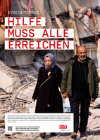 Hilfe muss alle erreichen - Plakat hoch