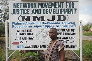 Denis Ngotho Lansana, Project Manager from Network Movement for Justice and Development in Kenema, Sierra Leone.