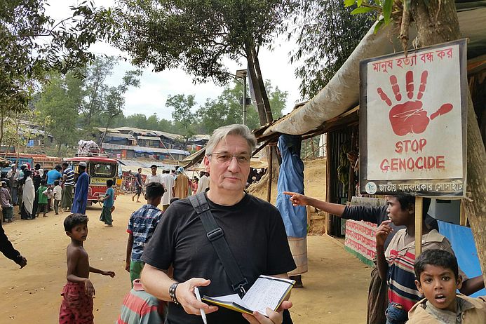 Thomas Seibert im Flüchtlingslager Kutupalong