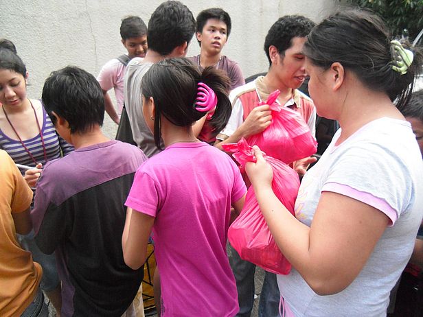 Verteilung der Lebensmittel