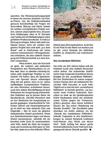 Rückkehr ins Leben: Marktstände vor zerstörten Häusern in Port-Au-Prince.