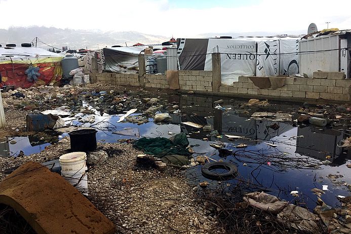 Flüchtlingscamp "Harimeh 006" nahe der Stadt Joub Jannine.