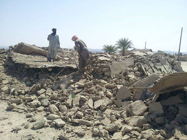 Nach dem Erdbeben liegen in Belutschistan ganze Dörfer in Trümmern.(Foto: HANDS)