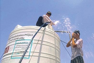 Trinkwasser in einem Village Rehabilitation Project, Garmian, Irak