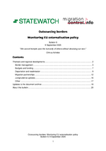 Outsourcing Borders #09 Bulletin 09: Outsourcing Borders Monitoring EU externalisation policy