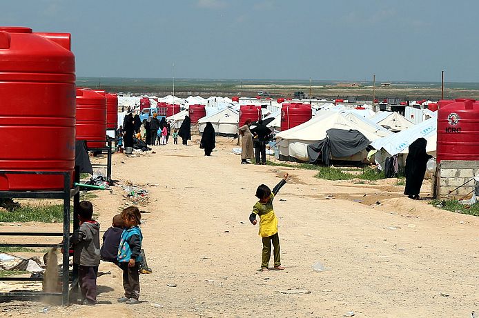 Camp de réfugiés d'Al Hol à Rojava, en Syrie
