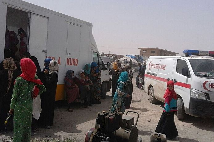 Geflüchtete aus Rakka in Rojava